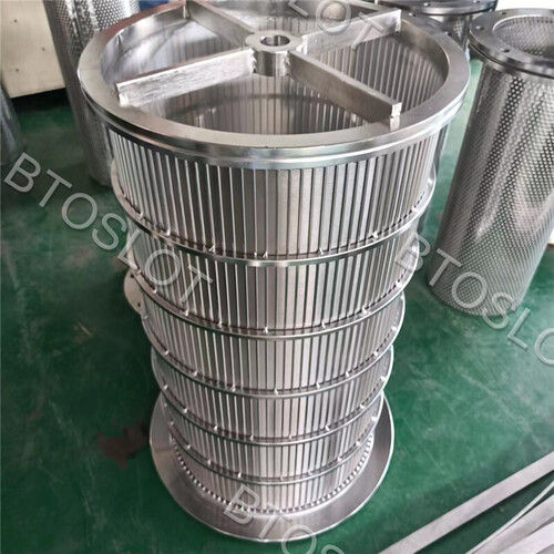 Stainless Steel Wedge Wire Screen Filter Cylinders with Support Shaft