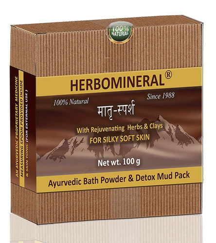 Herbominral Ayurvedic Bath Powder And Detox Body Mud Pack Best For: All Types Of Skin