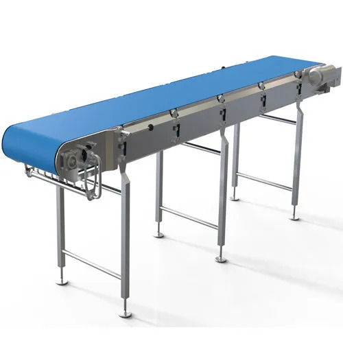 Powered Heat Resistant Mild Steel Flat Belt Conveyor
