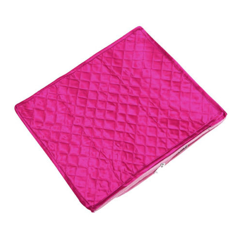 Pink Rectangular Zipper Closure Plain Abs Plastic Saree Cover For Packaging Use