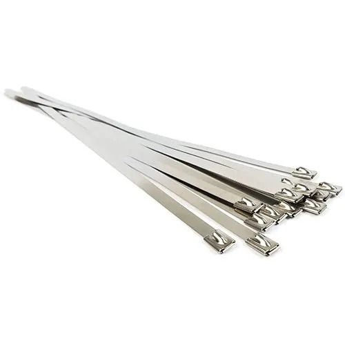 Strong Corrosion Free Flat Solid Conductor Stainless Steel Cable Ties For Construction  Dielectiric Strength: 485 Pounds Per Square Inch (Psi)