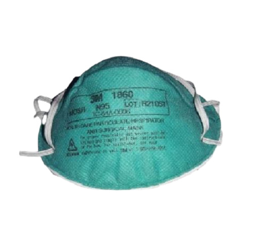 Surgical Mask - Non Woven, 13x12.5x3.8 cm, Green | Comfortable, Highly Breathable, Skin-Friendly, Lightweight, Easy to Wear