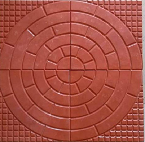 रेड्स/पिंक 16 X 16 इंच और 10 मिमी मोटी ग्लॉस फिनिश फ्लैट एज सीमेंट टाइल