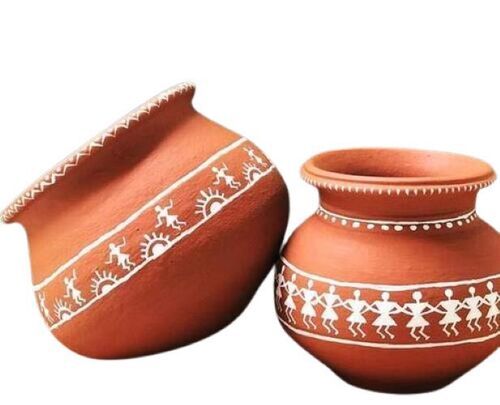 Traditional Pre-Seasoned Earthen Clay Kadai Pot Earthen Pots