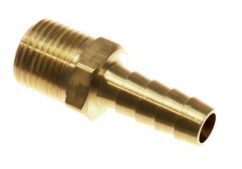 Golden 15 Mm 300 Gram Round Threaded Gas Medium Brass Hose Nipple