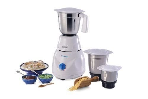 White Usha Mg 2853 Smash 500 W Mixer Grinder With 3 Jars