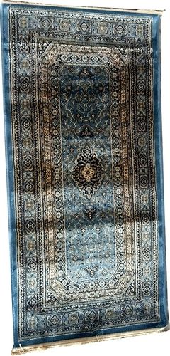 10*4 Feet Rectangular Persian Design Braided Technique Printed Silk Rugs Back Material: Anti-Slip Latex