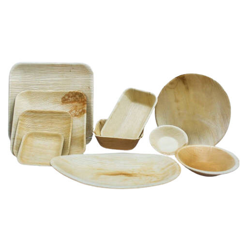 Disposable 100% Biodegradable and Compostable Areca Leaf Food Plates