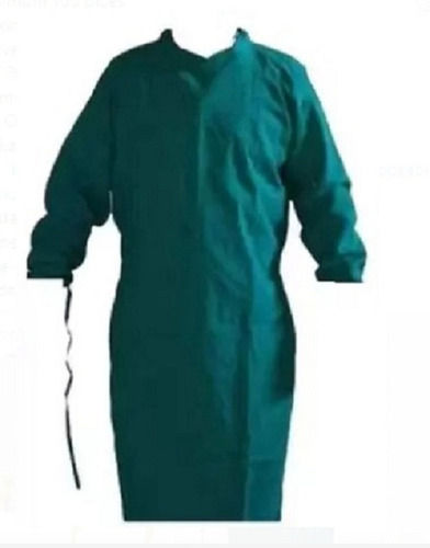 Green 98 % Cotton Surgical Gown For Doctors