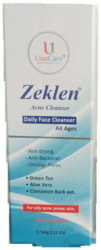 Zeklen Acne Cleanser With Green Tea, Aloe Vera, Cinnamon Bark Extract