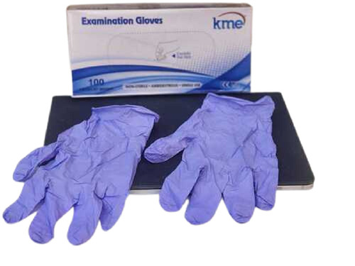 Blue Latex Free Full Finger Type Nitrile Gloves - Small (Blue)
