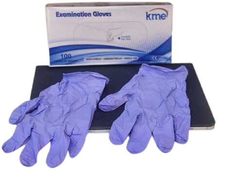 Non Latex Full Finger Nitrile Gloves - Medium