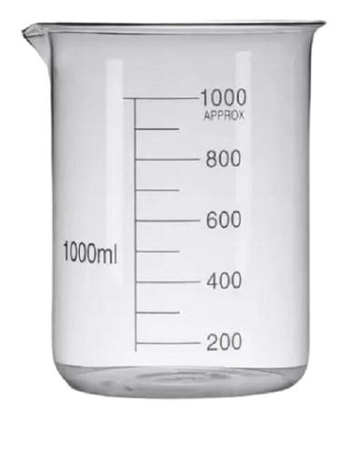 Transparent 1000 Ml Glass Beaker Application: Laboratory