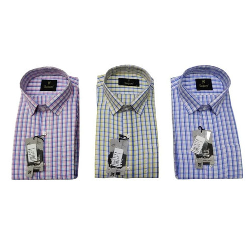 Full Sleeves Mens Check Shirts - Cotton, Sizes L, M, XL | Unique Colors, Soft and Smooth, Shrink Resistant, Skin Friendly, Lightweight, Colorfastness