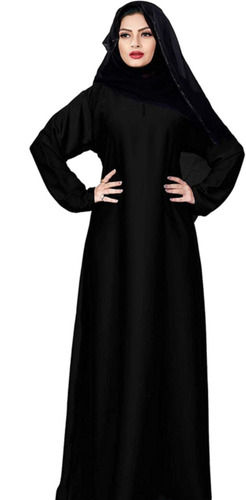 Womens Comfort Fit Full Sleeves Pakistani Style Plain Polyester Burkha Age Group: 18 To 45