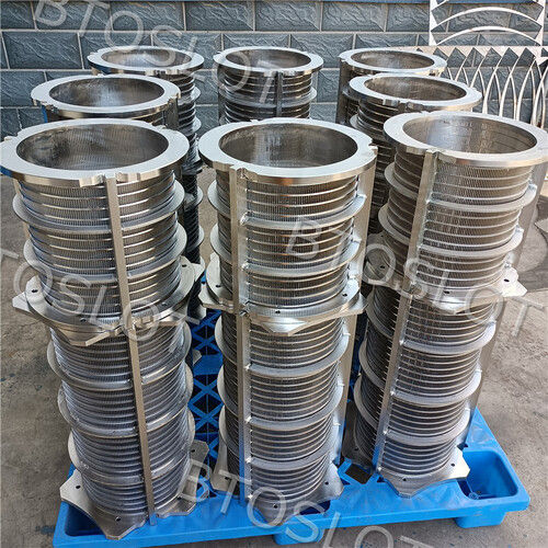 Stainless Steel 304 Filter Cylinders For Caw Dung Filtration Wedge Wire Screen Application: Solid Liquid Separation