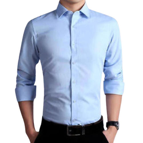 Mens Plain Full Sleeve Formal Wear Cotton Shirt