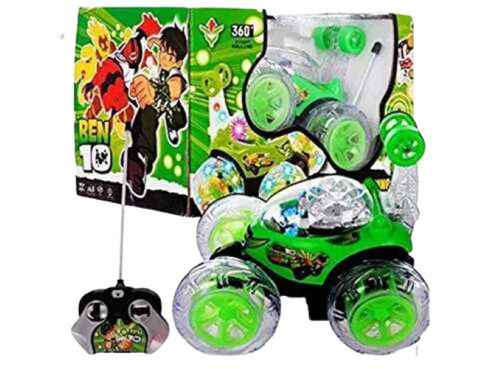 Cell Battery Type Green Plastic Kids Stunt Car For Kids