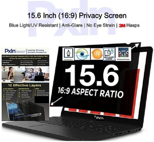 15.6-inch Laptop Privacy Screen With Flip-Up Feature - Anti-Glare Blue Light Filter Protection