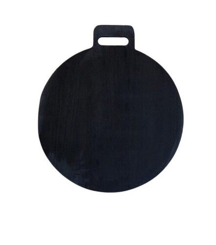 14X13 Inch Wooden Black Round Chopping Board Size: 14X13Inch