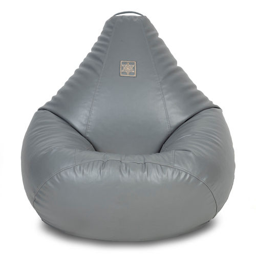 Vplanet Faux Leather Bean Bag Unfilled With Spill Proof Filling Tube Liner | Bean Bag Without Beans (Grey, 2Xl, 3Xl) - Pack Of 6 Pcs Length: 120  Centimeter (Cm)