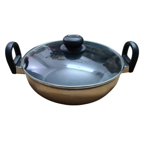 Stainless Steel Hot Pot Set With Lid - Color: Silver