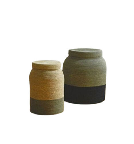 Round Shape Leak Resistant Seagrass Empty Water Jars With Lid