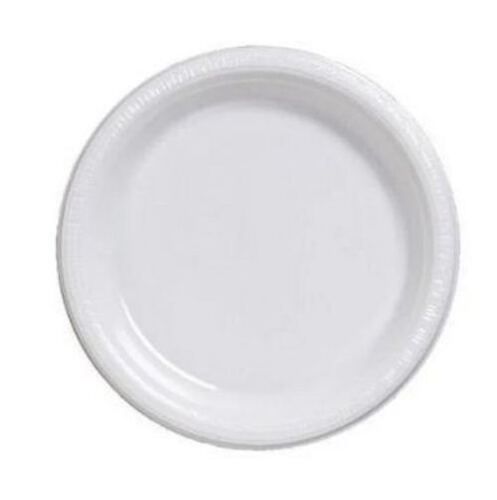 Round Shape White Color Disposable Plates For Party And Events Use