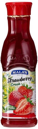 Nonalcoholic Beverage Strawberry Flavor Sweet Fruit Crush Juice, 200 Ml