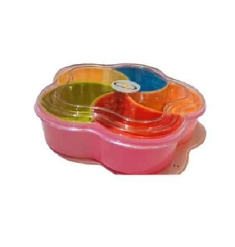 Multicolor 15 X 15 X 12 Cm Round Plastic Spice Box For Storage