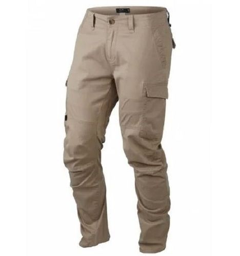 Black Washable Mens Cotton Canvas Cargo Pants