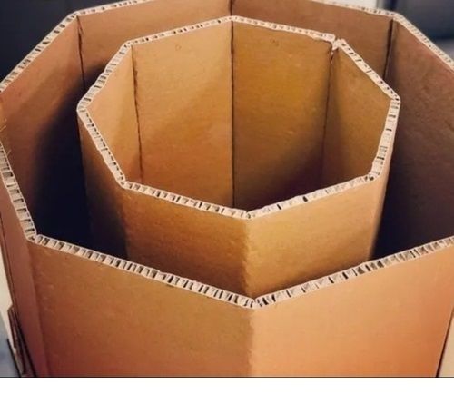 Brown Paper Honeycomb Corrugated Octagonal Box For Packaging, Shipping