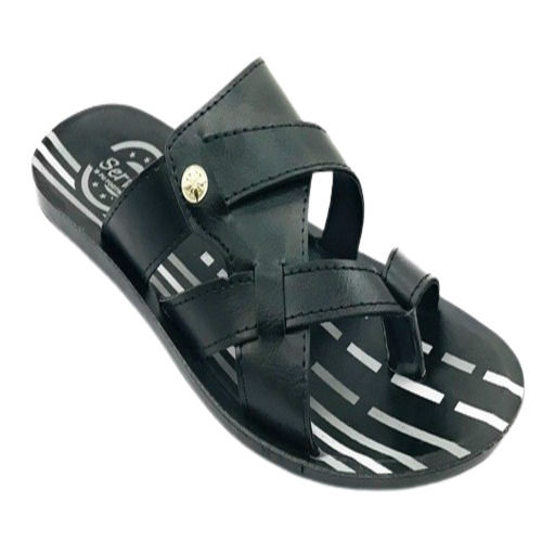 Black Mens Chappal