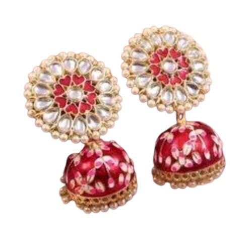 White Multi Color Styilish Desgin Earing Jhumkas