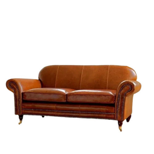 3.9x2.X2.8 Foot Modern Rectangular Plain Polished Leather Sofa For Living Room