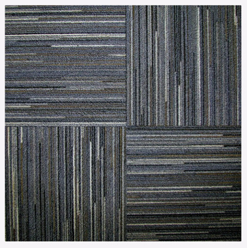 Blacks 50 X 50 Cm Underlock Matt Finish Nylon Carpet Tiles For Flooring