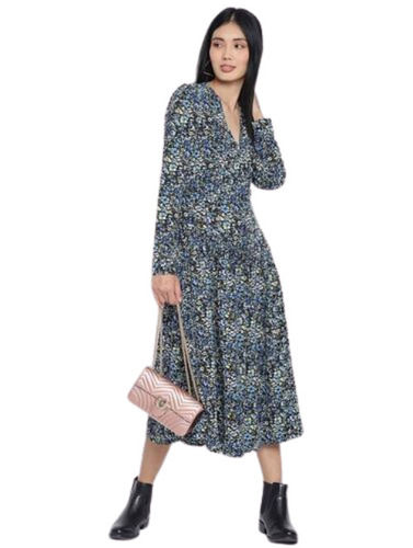 Anti Wrinkle Full Sleeve Western Ladies Dress