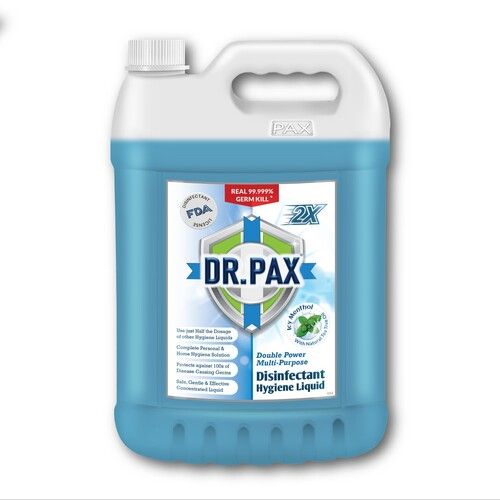 Blue Dr. Pax Multi-Purpose Hygiene Liquid Cleaner Concentrate With 99.999% Germ Kill Disinfectant Sanitizer Action (Icy Menthol)