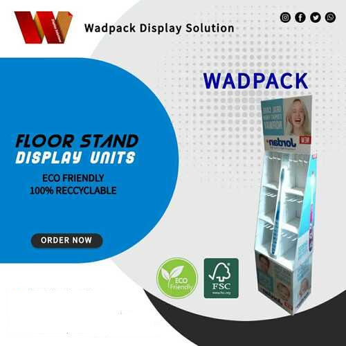 Eco-Friendly 6 Shelves Vertical Advertising Floor Stand Display Units