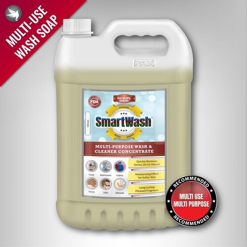 Smartwash Multi-Purpose Wash And Cleaner Concentrate For Floor, Bathroom, Laundry, Hand, Dishes With 99.9% Germ Kill Disinfectant Sanitizer Action (Citron)