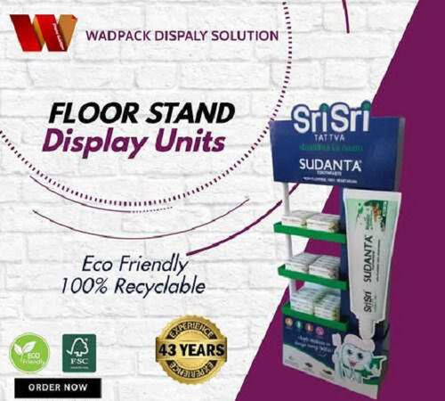 100% Eco-Friendly Recyclable Advertising Floor Stand Display Units