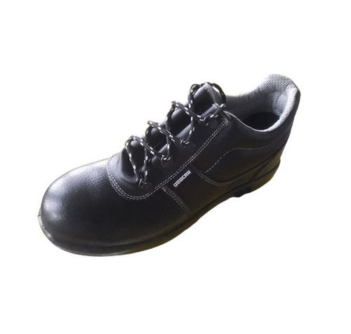 Rider 1704- Nr Industrial High Ankle Leather Safety Shoes (Black)