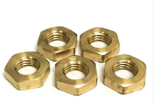 Silver 1/2 Inches Chrome Finish Hexagone Brass Nut For Electronic Fitting