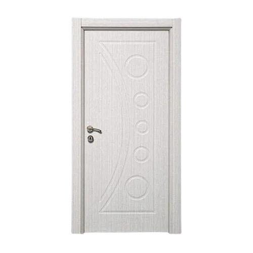 White 30Mm Thick Polished Finish Pvc Designer Door For Commercial And Residential