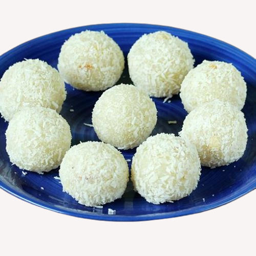 Ready to Eat Mouth Watering Hygienic and Fresh Healthy Sweet Coconut Ladoo