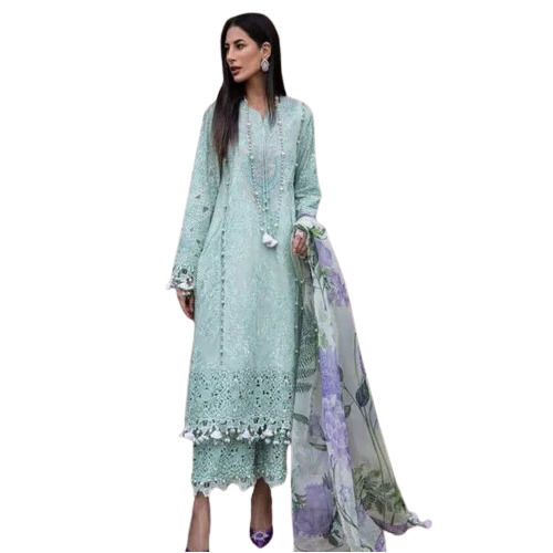 Ladies Sana Safinaz Designer Suit - Color: Sky Blue