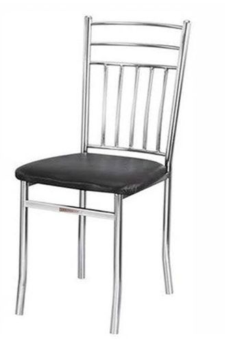 Silver Powder Coated Modern Stainless Steel Chair, 2.5 Feet Height