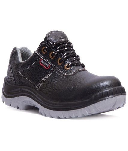 Black All Size 450 Gram Weight Men'S Leather Safety Shoes