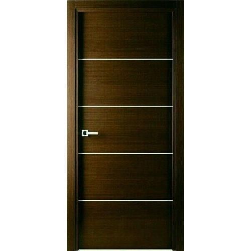 Swing Open Style Finished Wooden Laminated Entry Door With Left Side Lock Handle Application: Interior