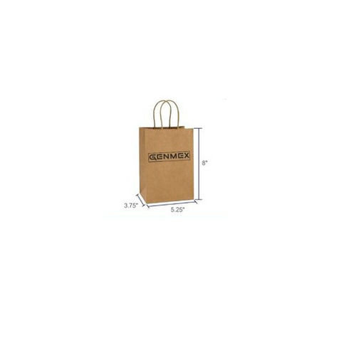 Promotional Plain Brown Paper Grocery Shopping Carry Bags With Handle